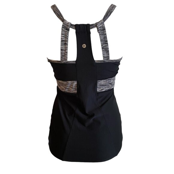 90 Degree by Reflex women's medium black tankini swimsuit top lightly padded - Picture 4 of 7